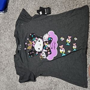Tokidoki gray tee with Hello Kitty size xl